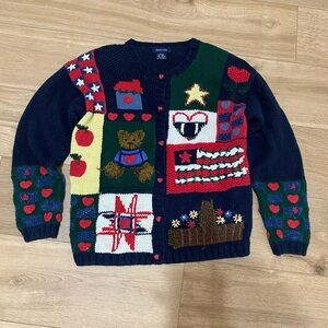 Vintage Eagles Eye USA / Teddy Bear Themed Sweater
